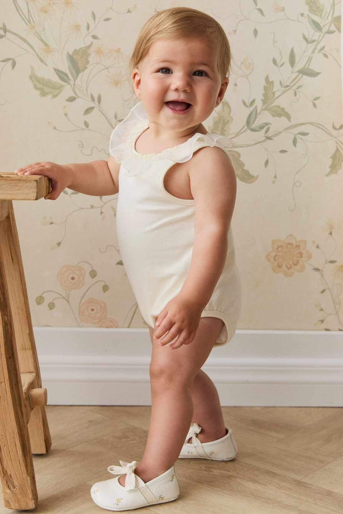 Baby Ballerinas - Vintage Ditsy Childrens Footwear from Jamie Kay Australia