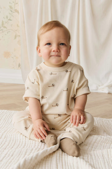 Pima Cotton Wesley Tee - Fly High Vanilla Cream Childrens Top from Jamie Kay Australia