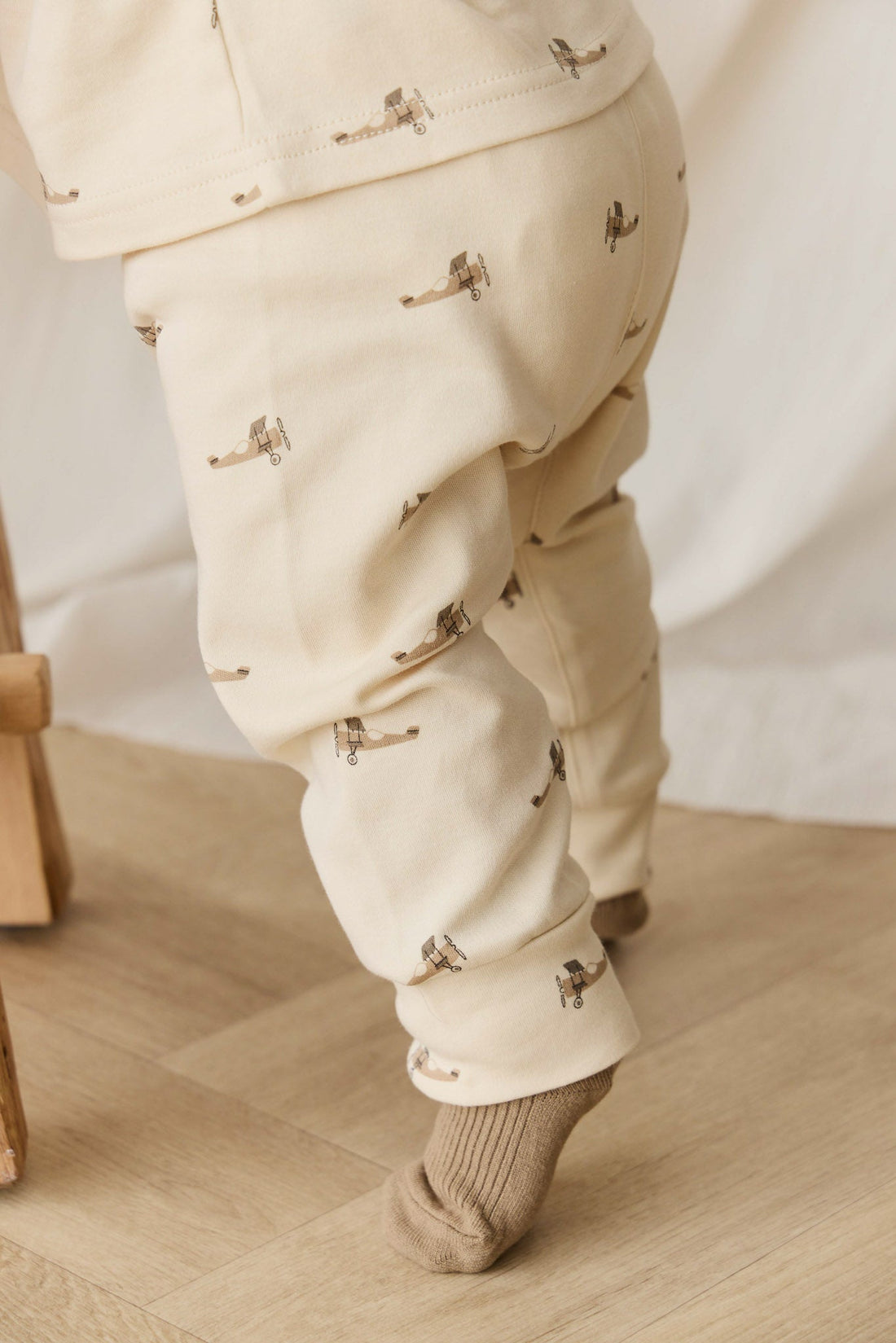 Pima Cotton Wesley Pant - Fly High Vanilla Cream Childrens Pant from Jamie Kay Australia