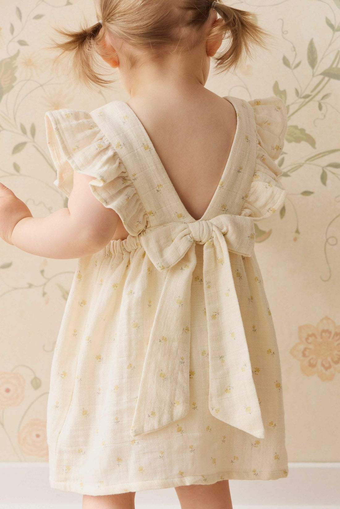 Organic Cotton Muslin Brielle Dress - Vintage Ditsy Childrens Dress from Jamie Kay Australia