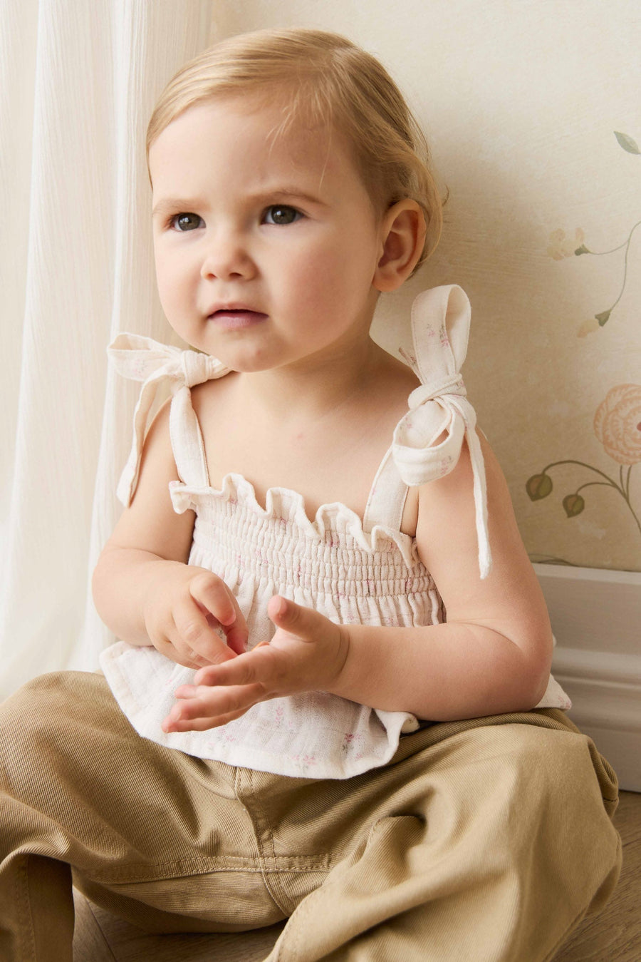 Organic Cotton Muslin Odette Top - Pauline Pink Childrens Top from Jamie Kay Australia