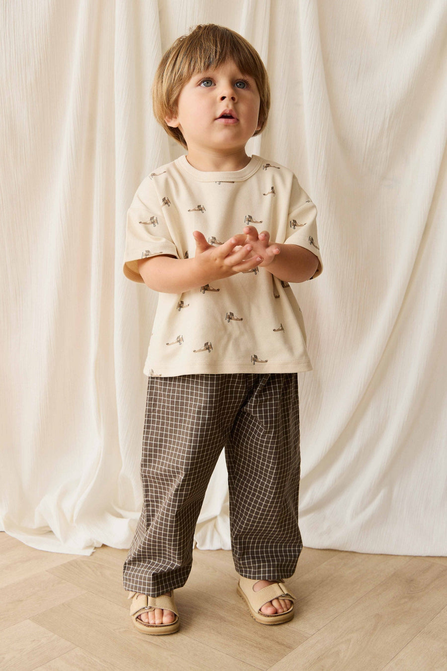 Pima Cotton Wesley Tee - Fly High Vanilla Cream Childrens Top from Jamie Kay Australia