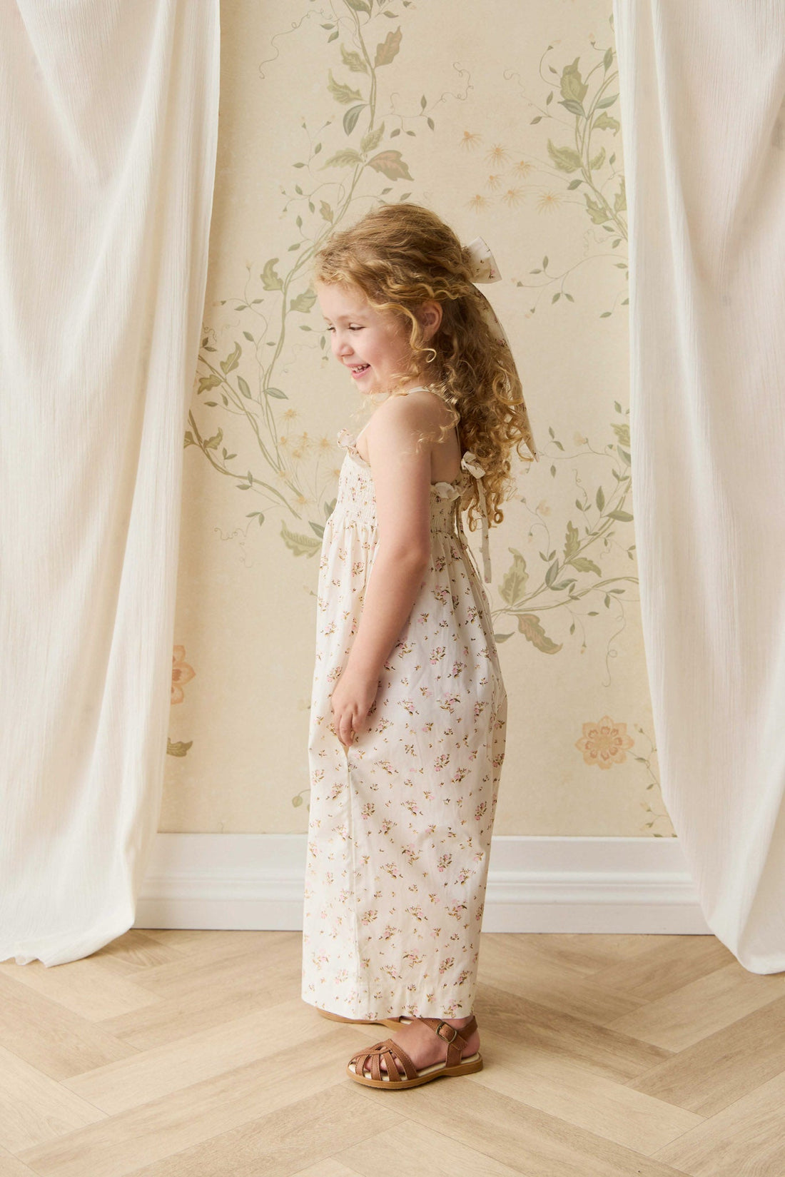 Organic Cotton Arabella Jumpsuit - Bianca Antique Childrens Jumpsuit from Jamie Kay Australia