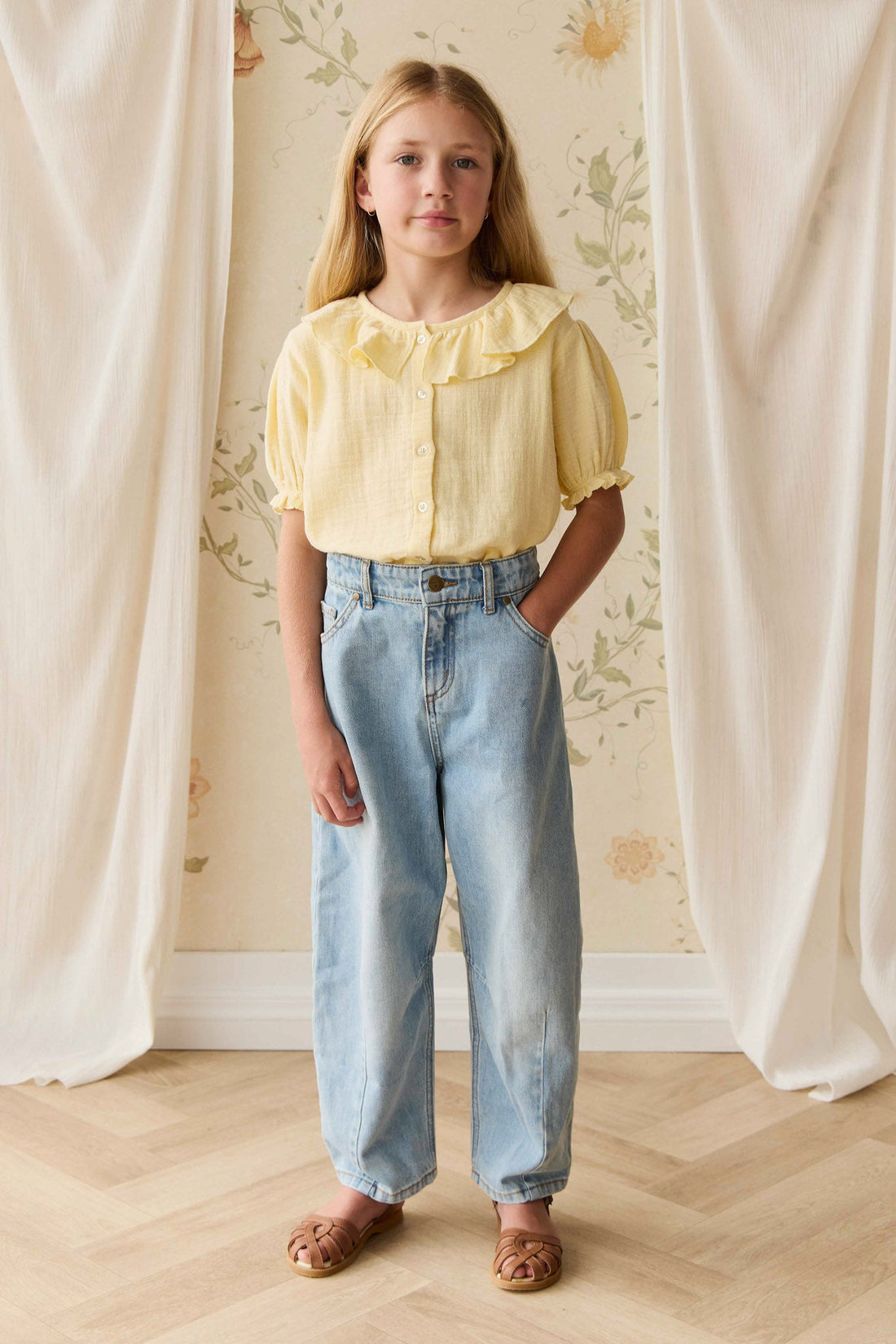 Sierra Pant - Antique Blue Childrens Pant from Jamie Kay Australia