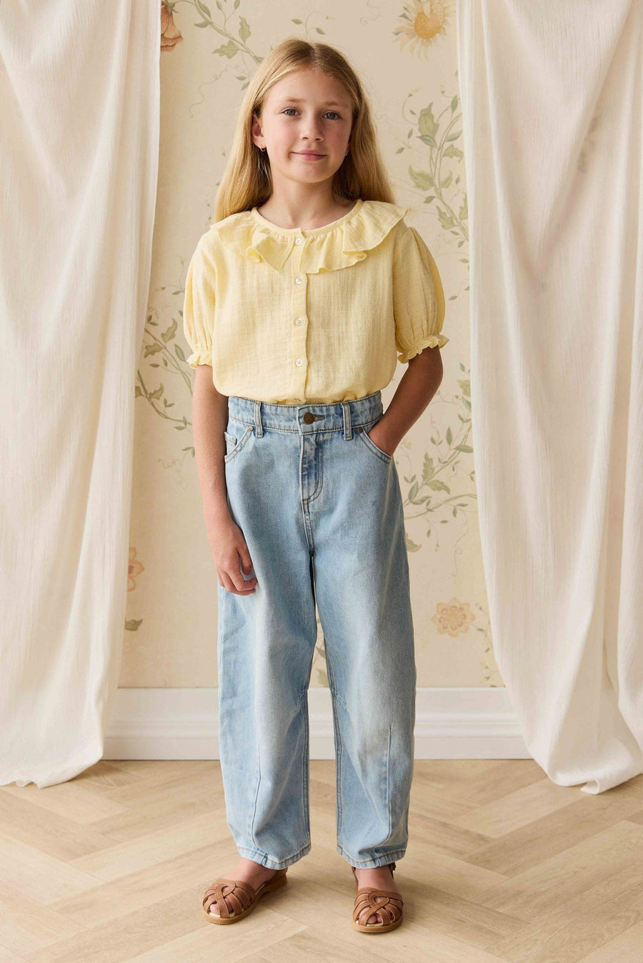 Organic Cotton Muslin Alora Top - Sunshine Childrens Top from Jamie Kay Australia