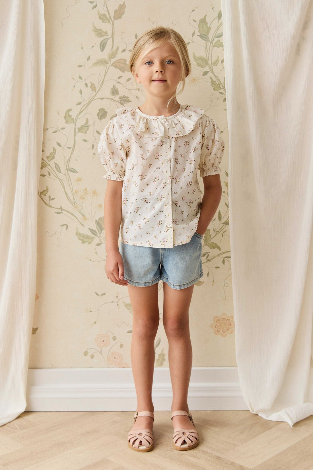 Organic Cotton Alora Top - Bianca Antique Childrens Top from Jamie Kay Australia
