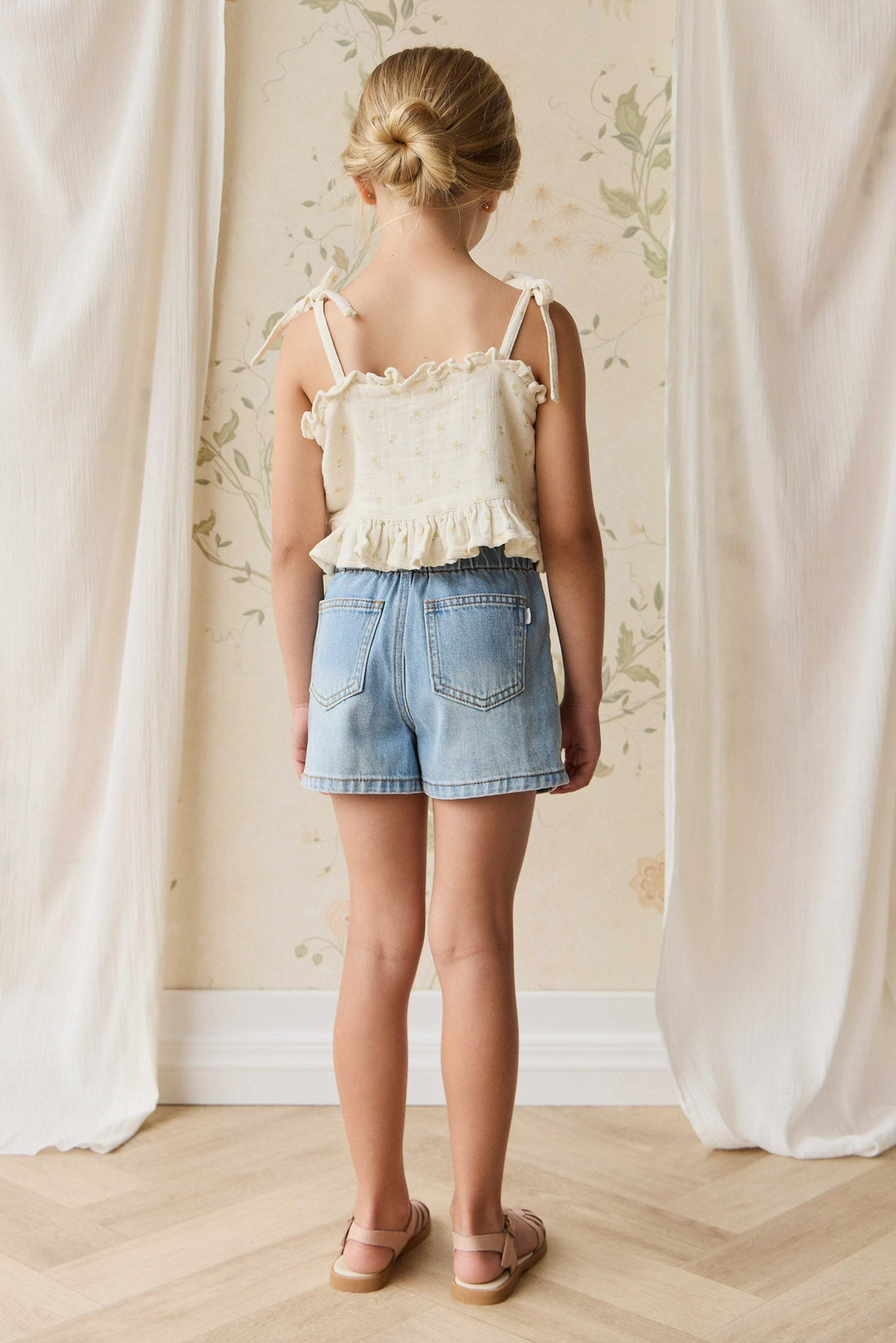 Organic Cotton Muslin Mirabel Top - Vintage Ditsy Childrens Top from Jamie Kay Australia