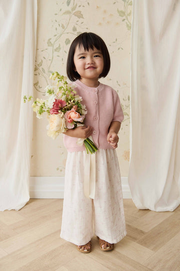Organic Cotton Muslin Odette Pant - Pauline Pink Childrens Pant from Jamie Kay Australia