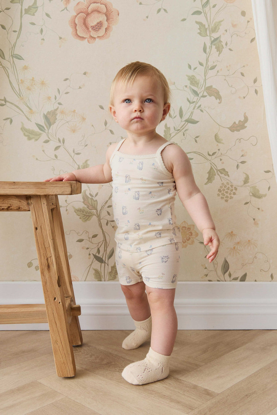 Organic Cotton Jolie Singlet Pyjama Set - Charlies Butterflies Childrens Pyjama from Jamie Kay Australia