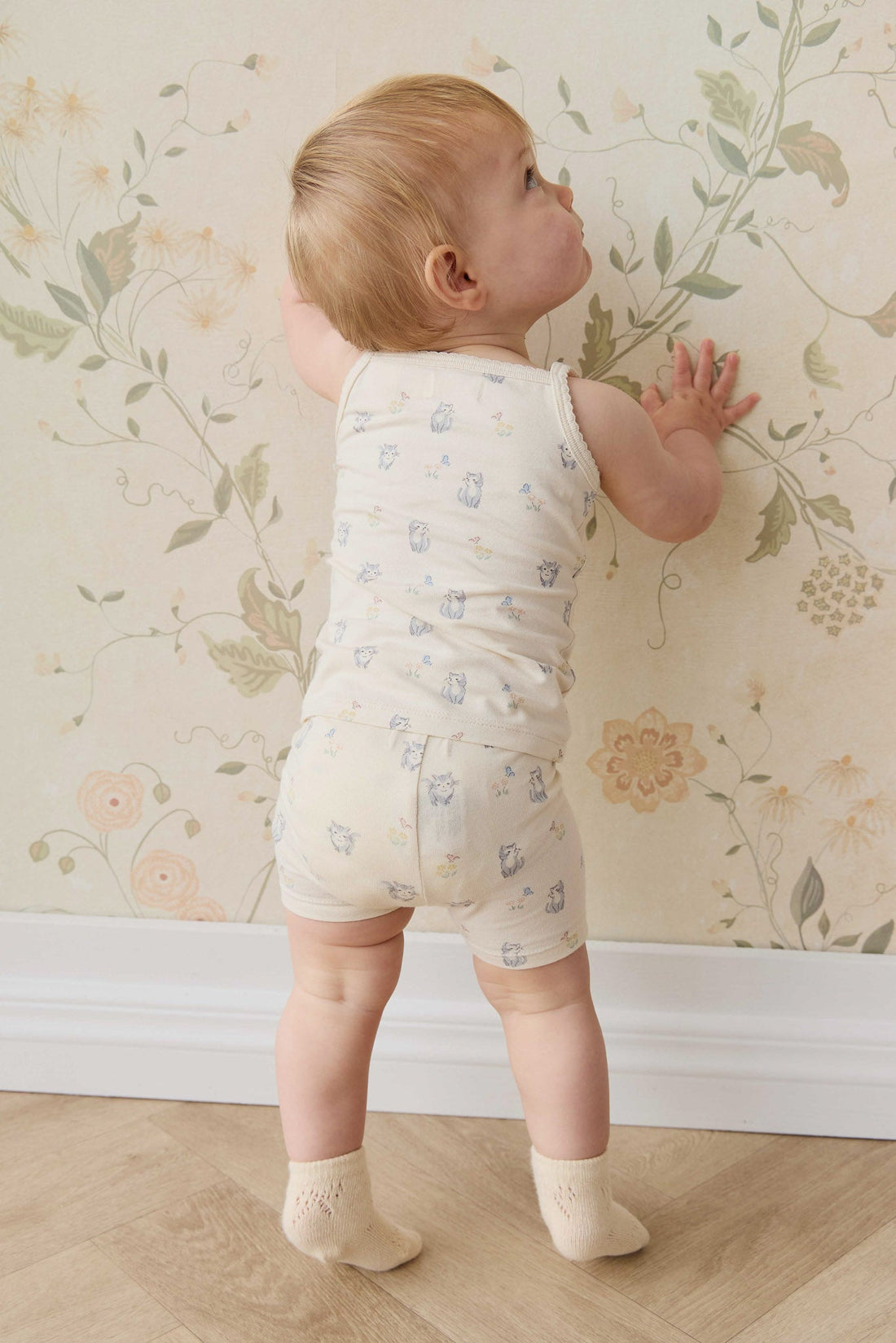 Organic Cotton Jolie Singlet Pyjama Set - Charlies Butterflies Childrens Pyjama from Jamie Kay Australia