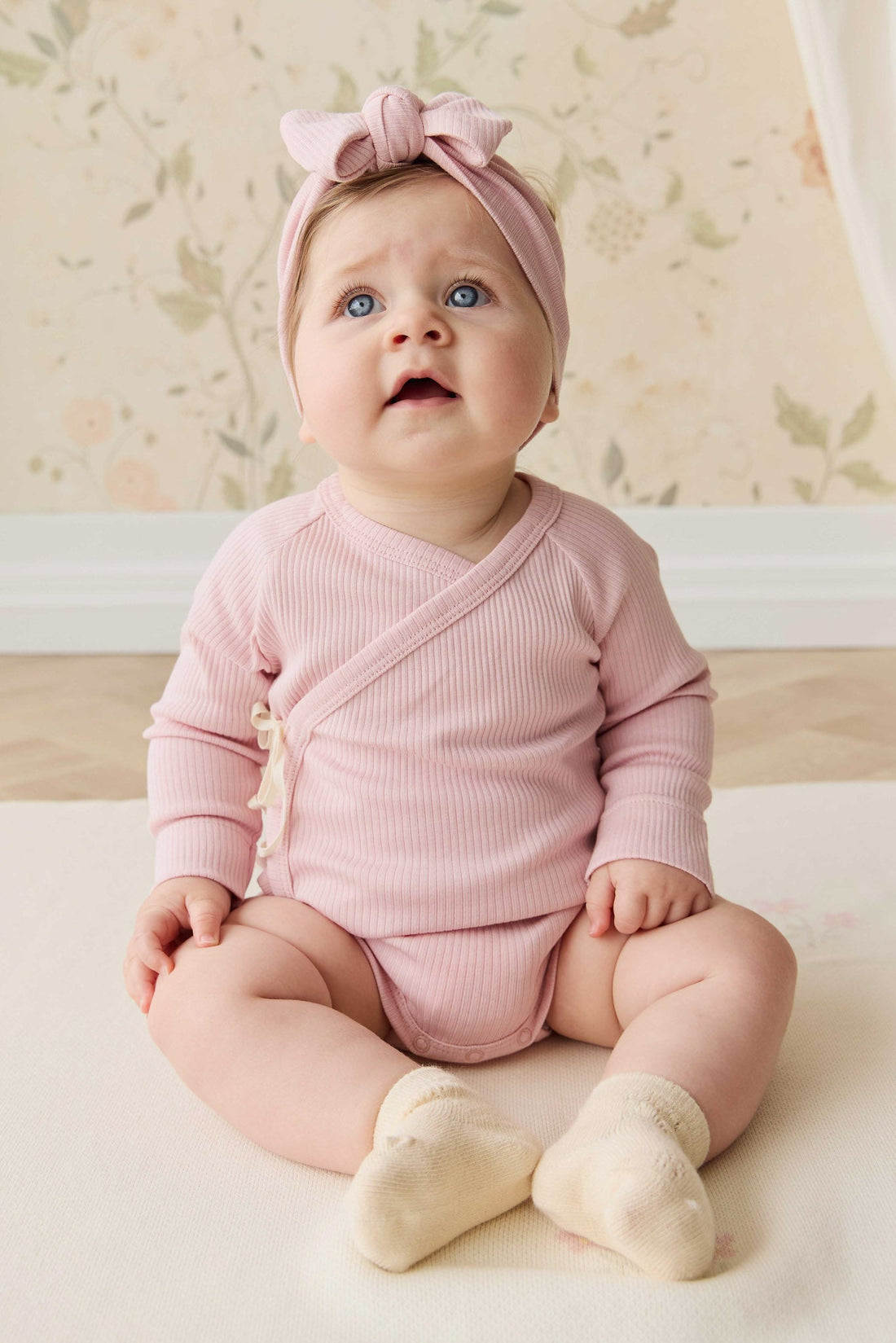Organic Cotton Modal Marina Long Sleeve Bodysuit - Trinket Childrens Bodysuit from Jamie Kay Australia