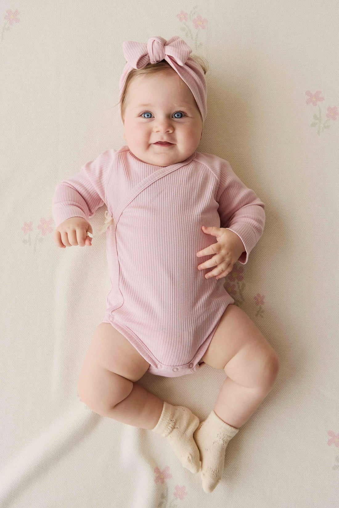 Organic Cotton Modal Marina Long Sleeve Bodysuit - Trinket Childrens Bodysuit from Jamie Kay Australia