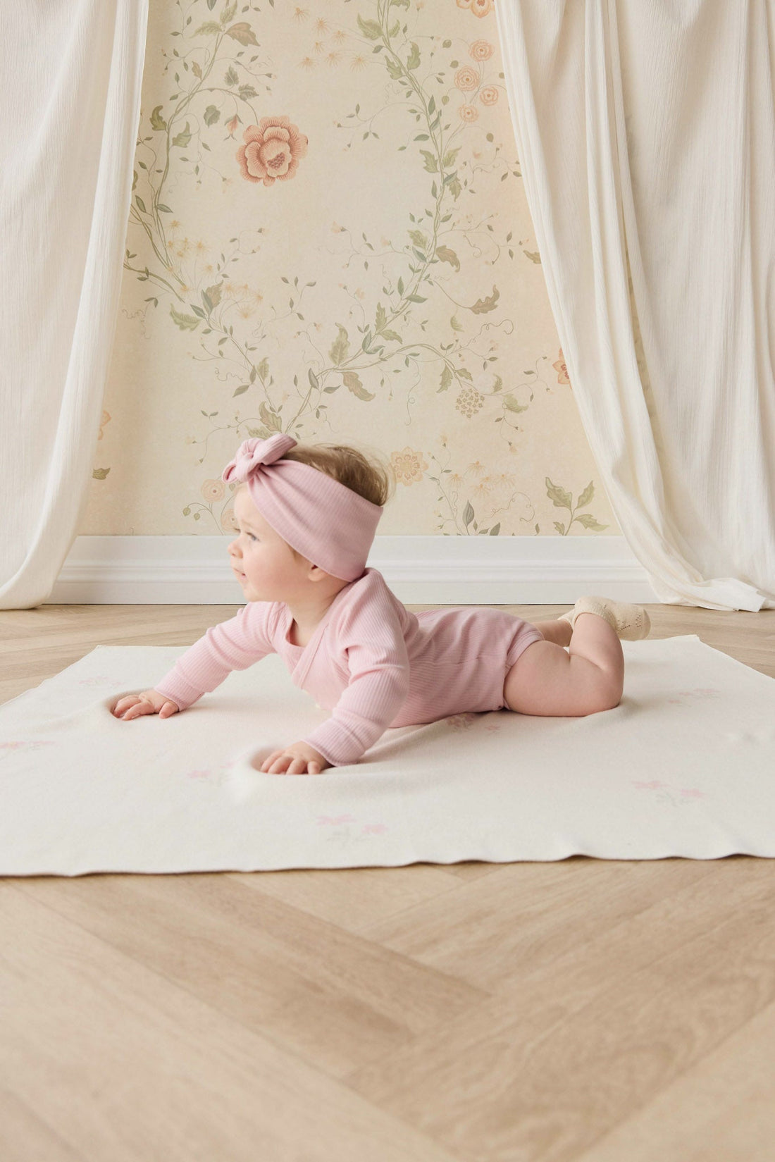 Organic Cotton Modal Marina Long Sleeve Bodysuit - Trinket Childrens Bodysuit from Jamie Kay Australia