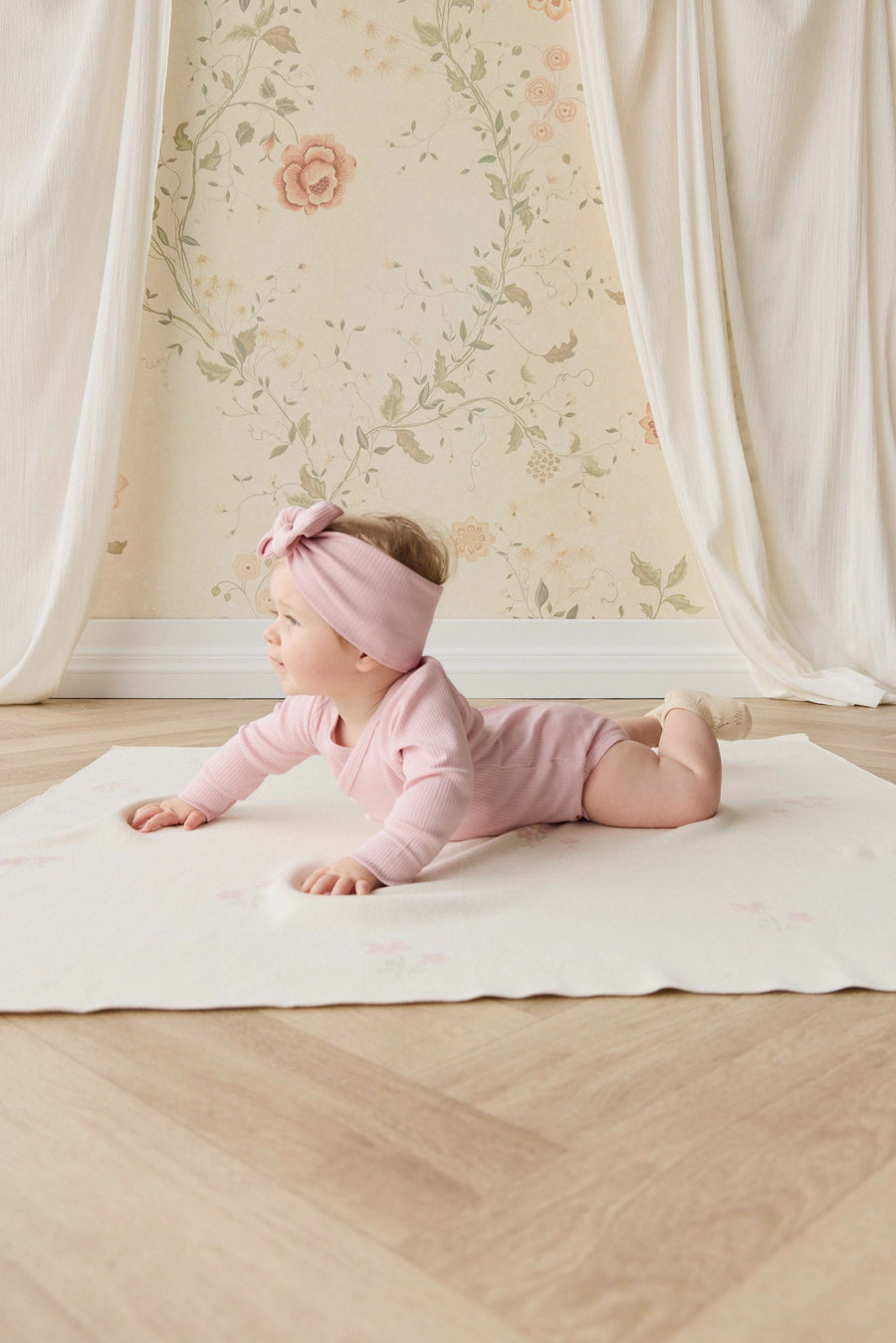 Organic Cotton Modal Marina Long Sleeve Bodysuit - Trinket Childrens Bodysuit from Jamie Kay Australia