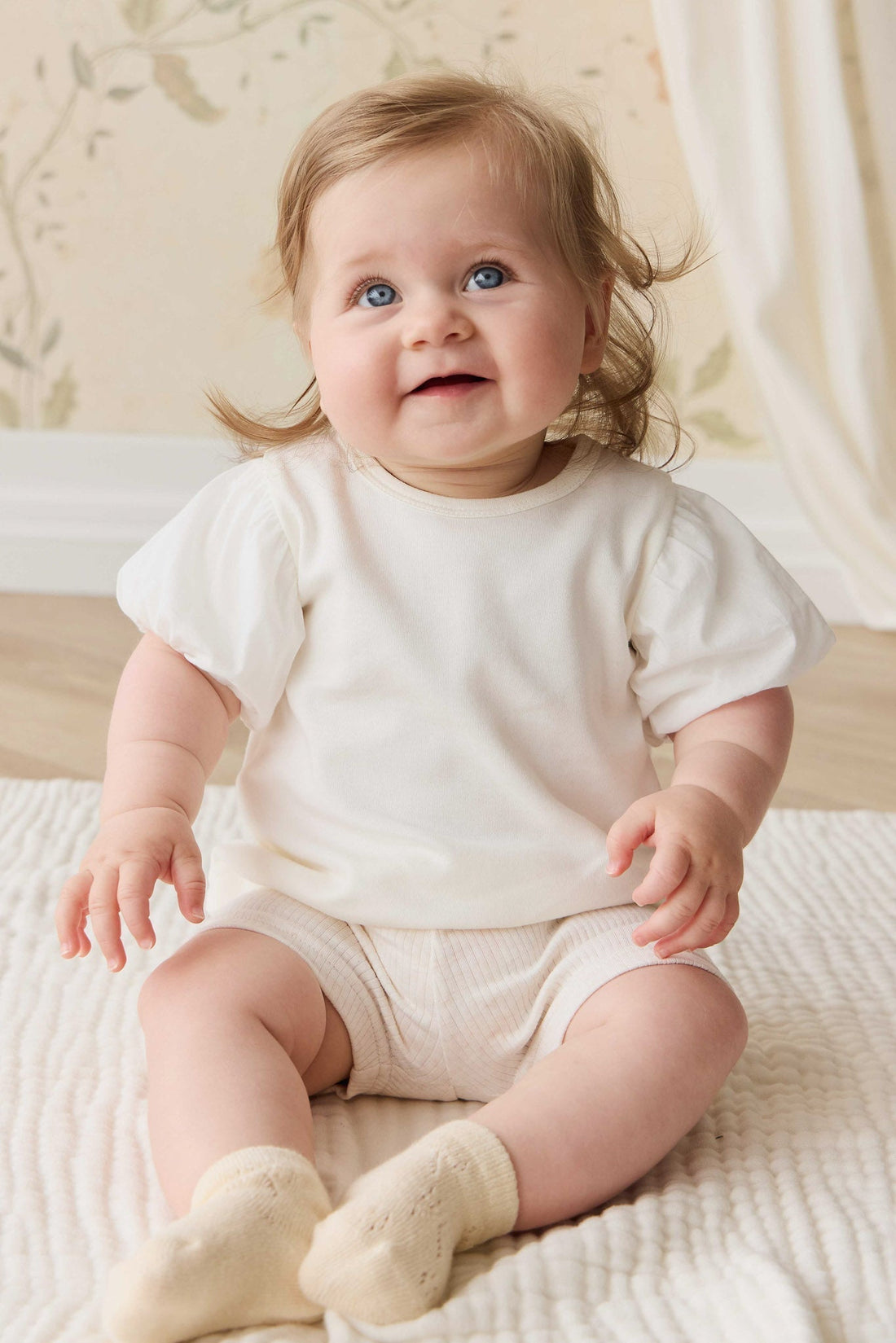 Pima Cotton Myla Top - Parchment Childrens Top from Jamie Kay Australia