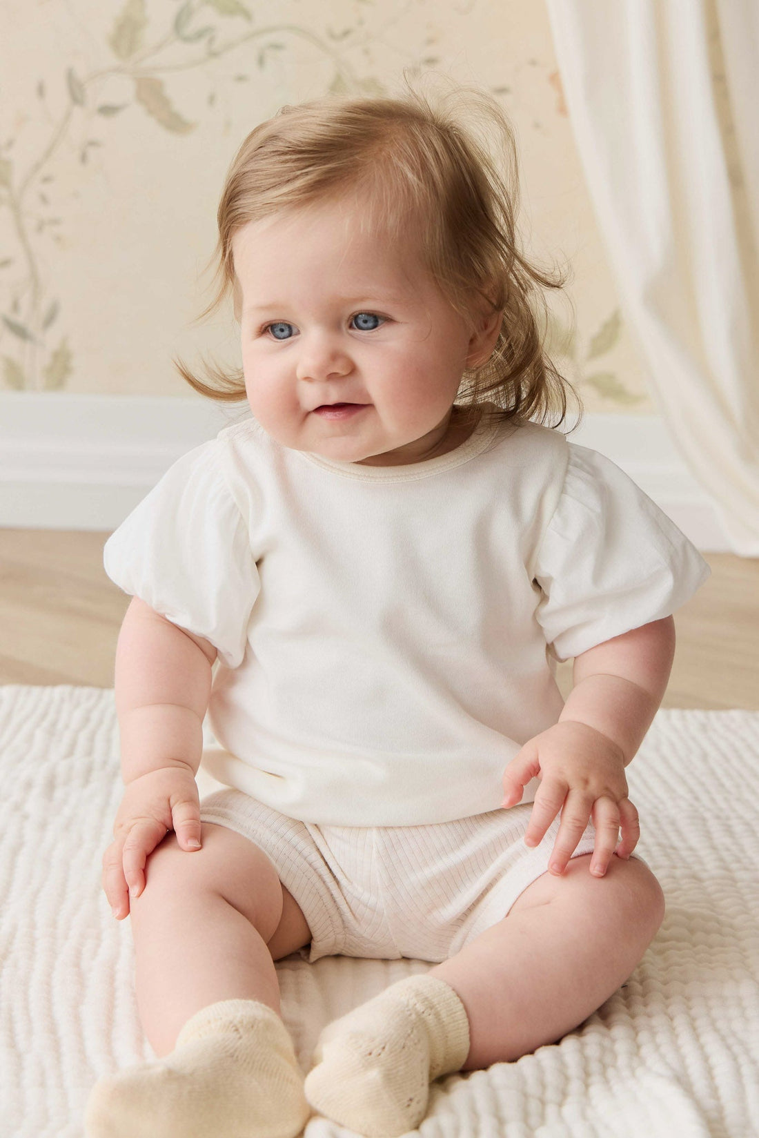 Pima Cotton Myla Top - Parchment Childrens Top from Jamie Kay Australia