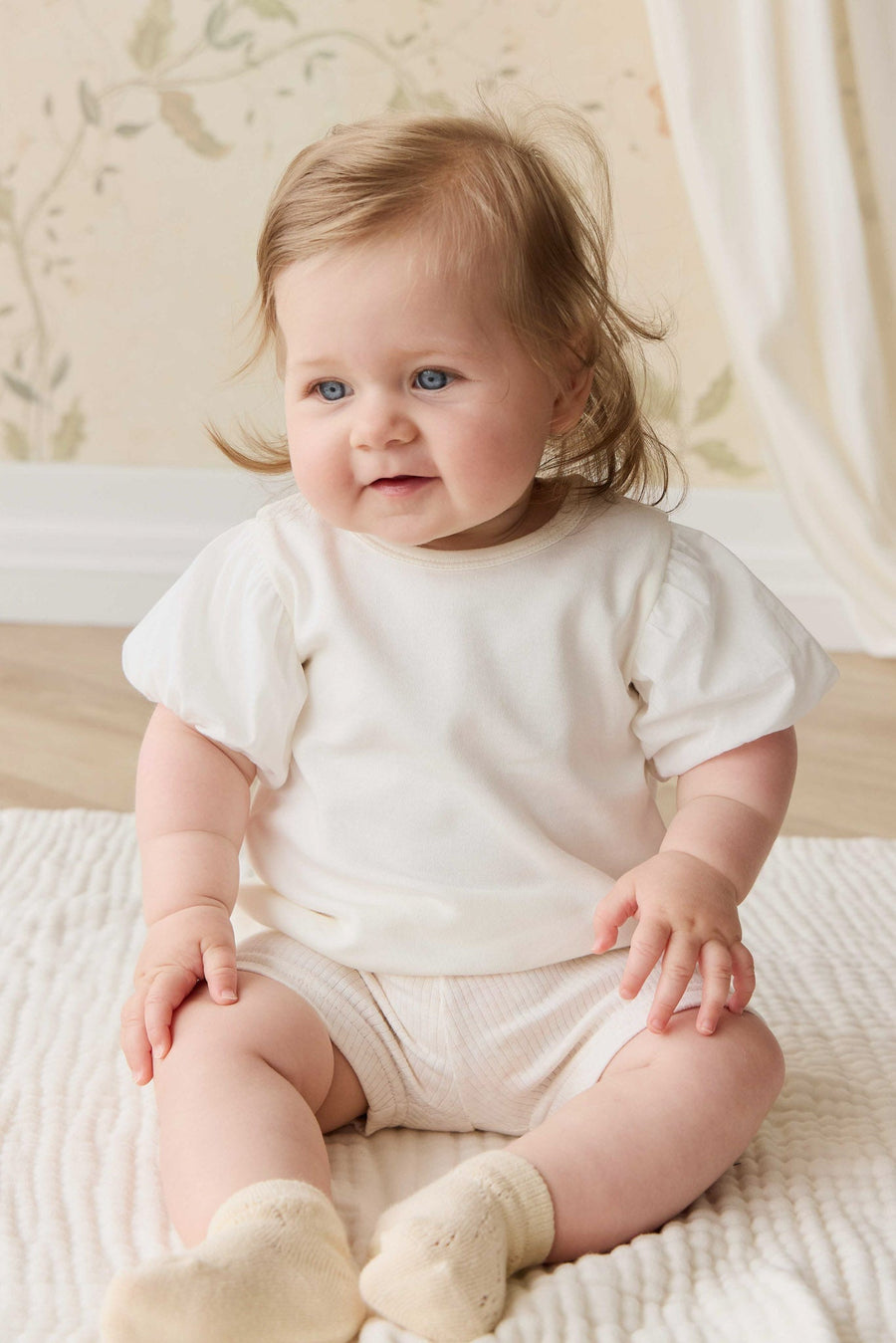 Pima Cotton Myla Top - Parchment Childrens Top from Jamie Kay Australia