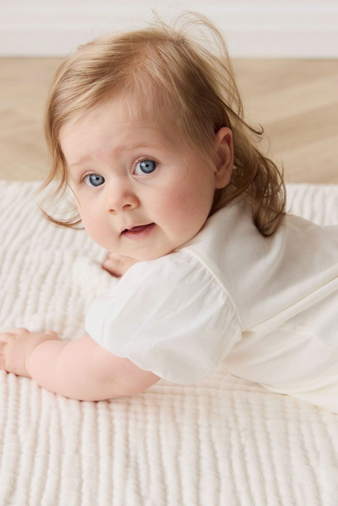 Pima Cotton Myla Top - Parchment Childrens Top from Jamie Kay Australia