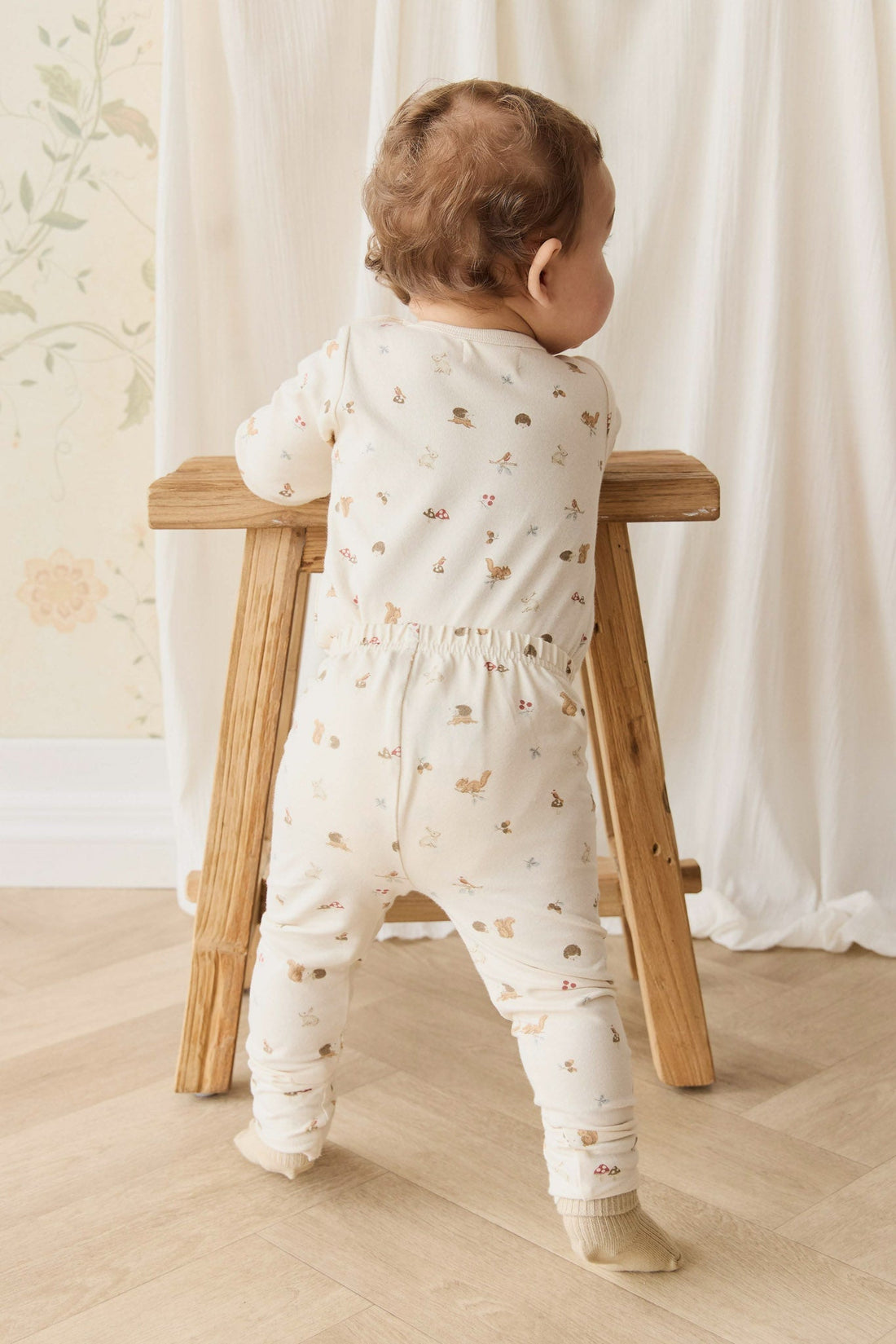 Organic Cotton Fernley Bodysuit - Forest Gathering Childrens Bodysuit from Jamie Kay Australia