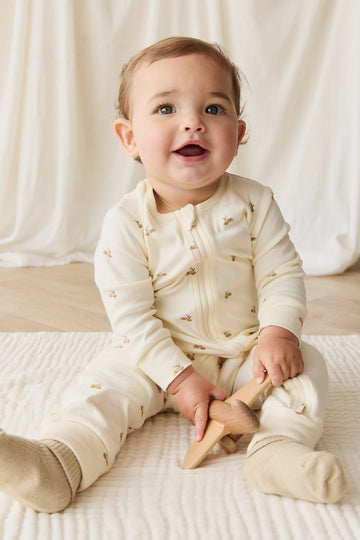Organic Cotton Reese Zip Onepiece - Forest Night Acorns Childrens Onepiece from Jamie Kay Australia