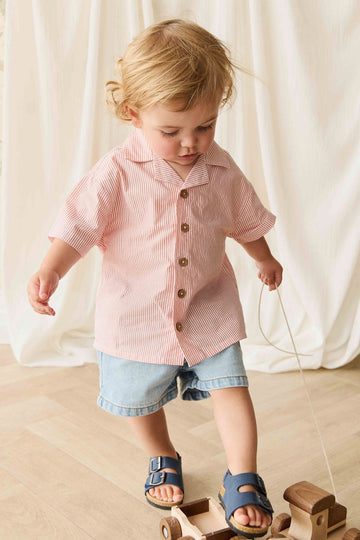Reid Denim Short - Antique Blue Childrens Short from Jamie Kay Australia