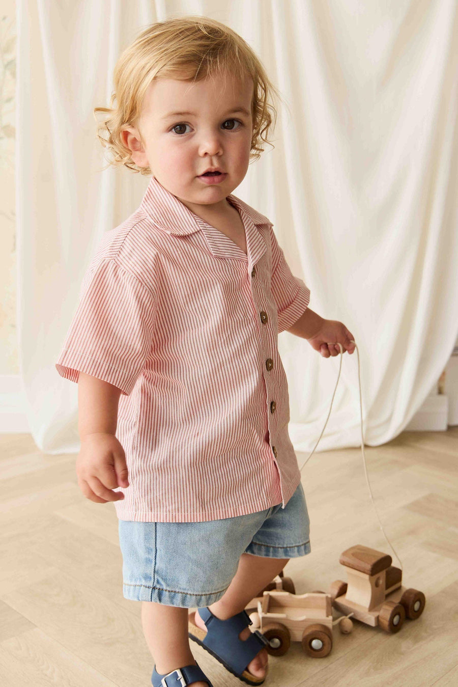 Reid Denim Short - Antique Blue Childrens Short from Jamie Kay Australia