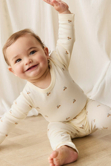 Organic Cotton Fernley Bodysuit - Forest Night Acorns Childrens Bodysuit from Jamie Kay Australia