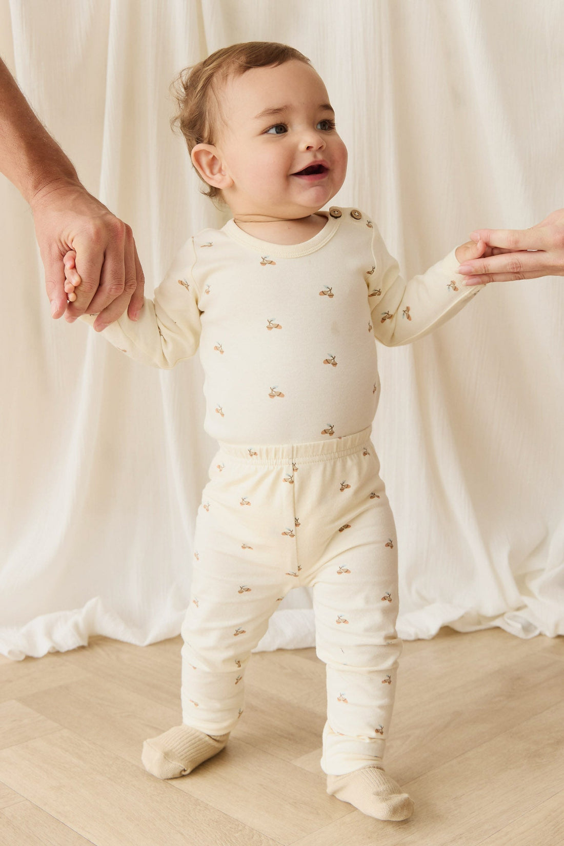 Organic Cotton Everyday Legging - Forest Night Acorns Childrens Legging from Jamie Kay Australia