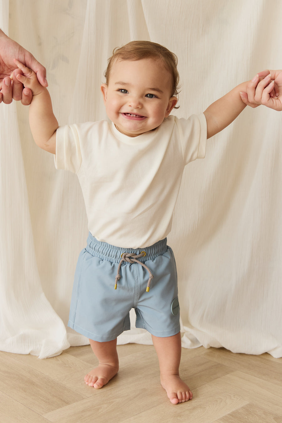 Pima Cotton Eddie Tee - Cloud Childrens Top from Jamie Kay Australia