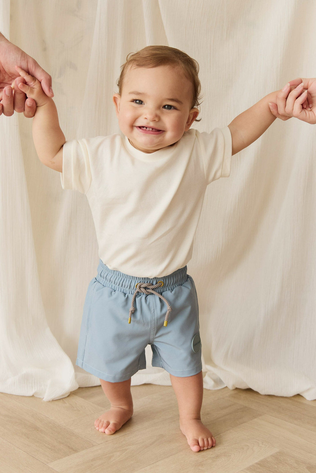 Pima Cotton Eddie Tee - Cloud Childrens Top from Jamie Kay Australia