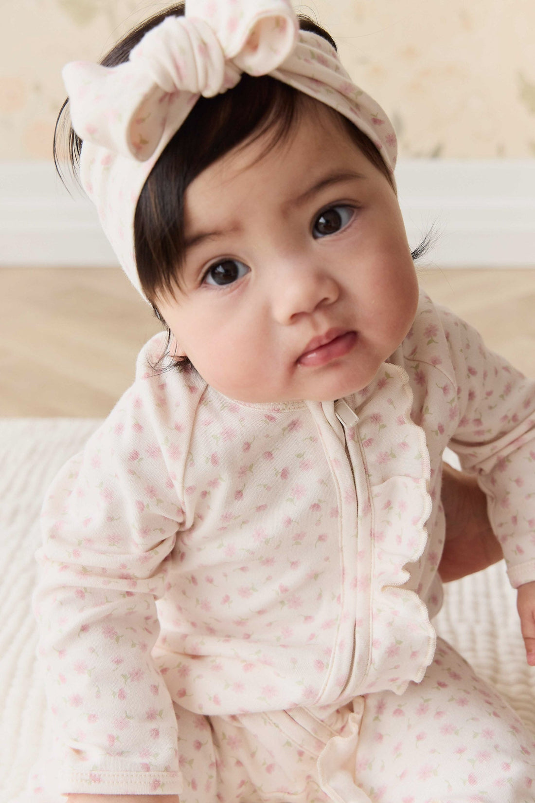 Organic Cotton Melanie Onepiece - Victoria Blush Childrens Onepiece from Jamie Kay Australia