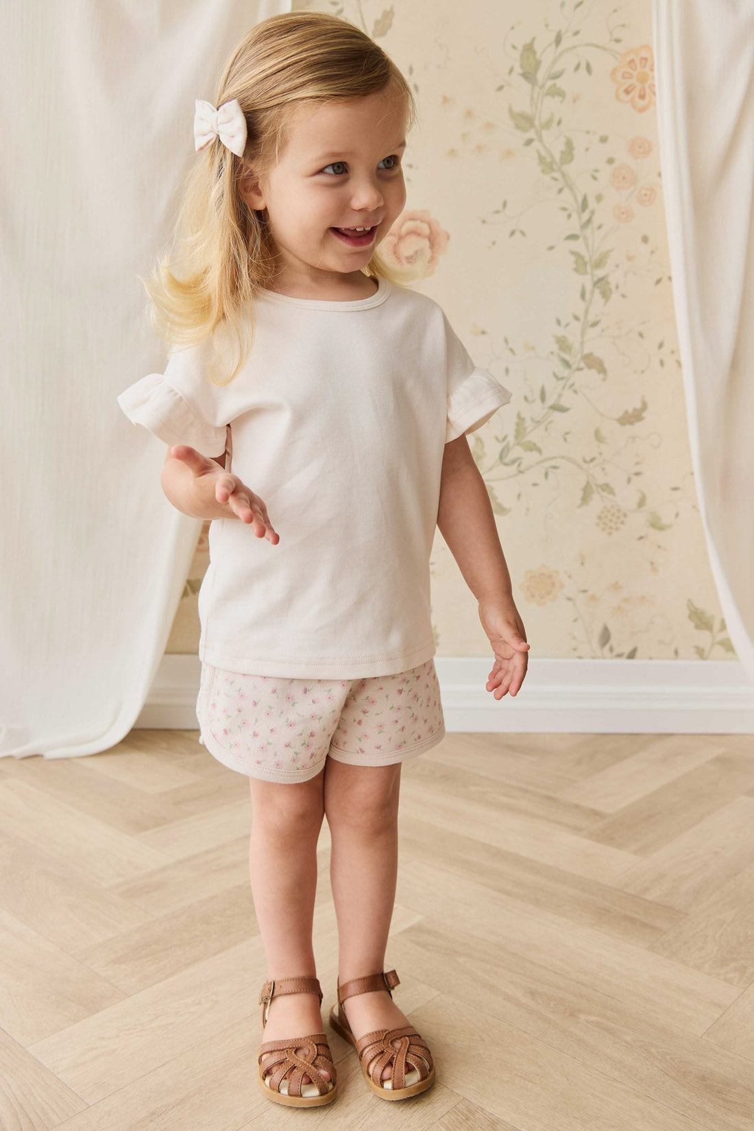 Organic Cotton Monroe Short - Victoria Blush Childrens Short from Jamie Kay Australia