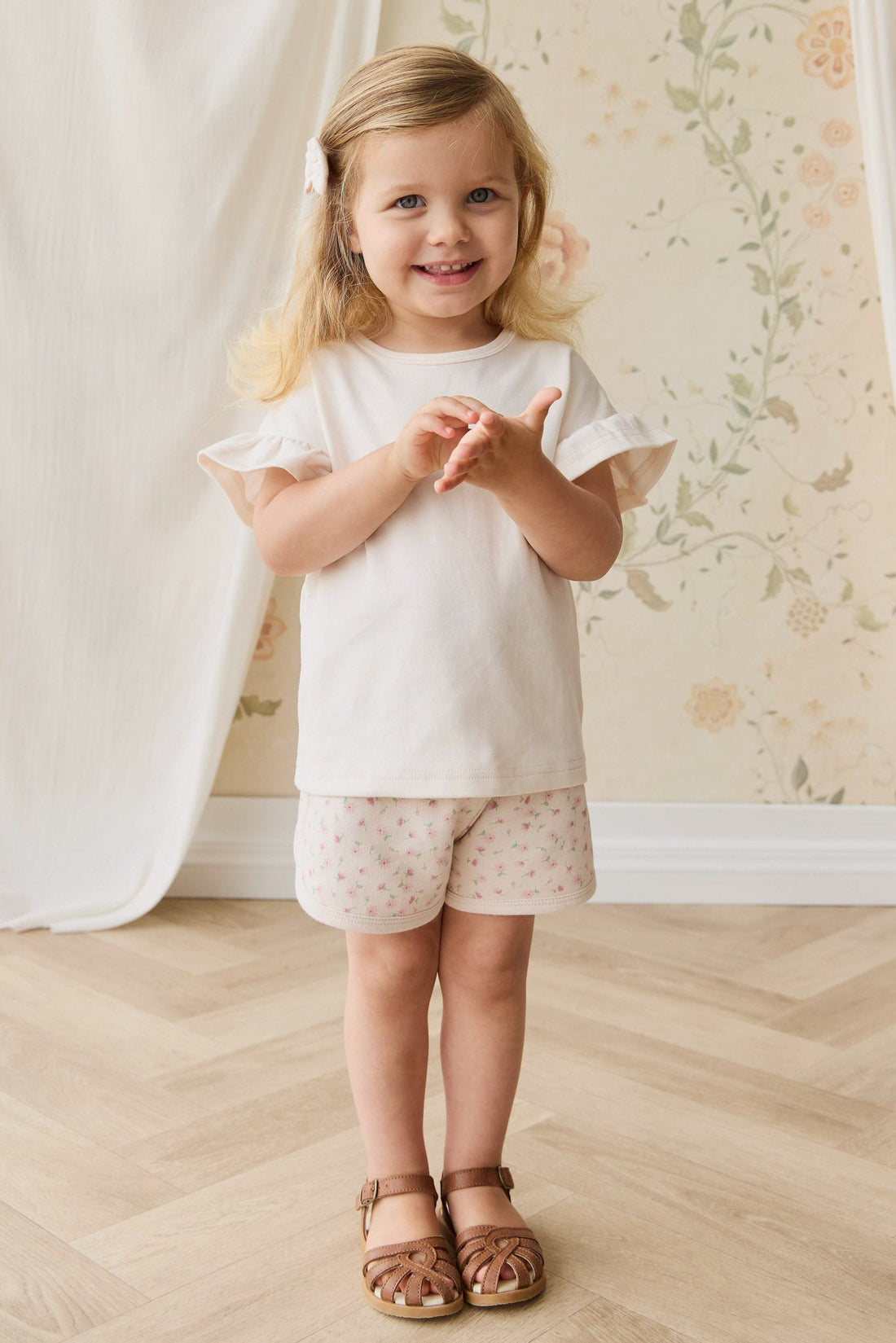 Pima Cotton Antoinette Top - Blushed Rose Childrens Top from Jamie Kay Australia