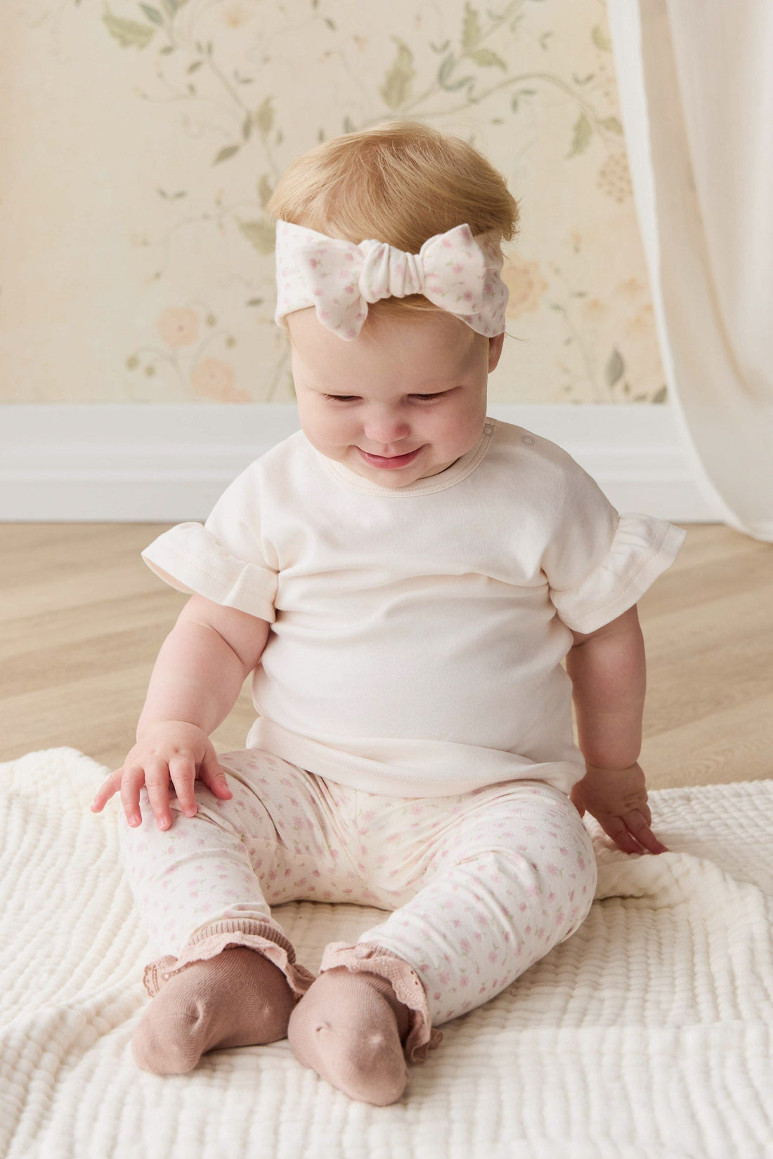 Organic Cotton Headband - Victoria Blush Childrens Headband from Jamie Kay Australia