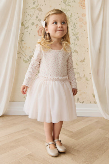 Organic Cotton Long Sleeve Top - Victoria Blush Childrens Top from Jamie Kay Australia