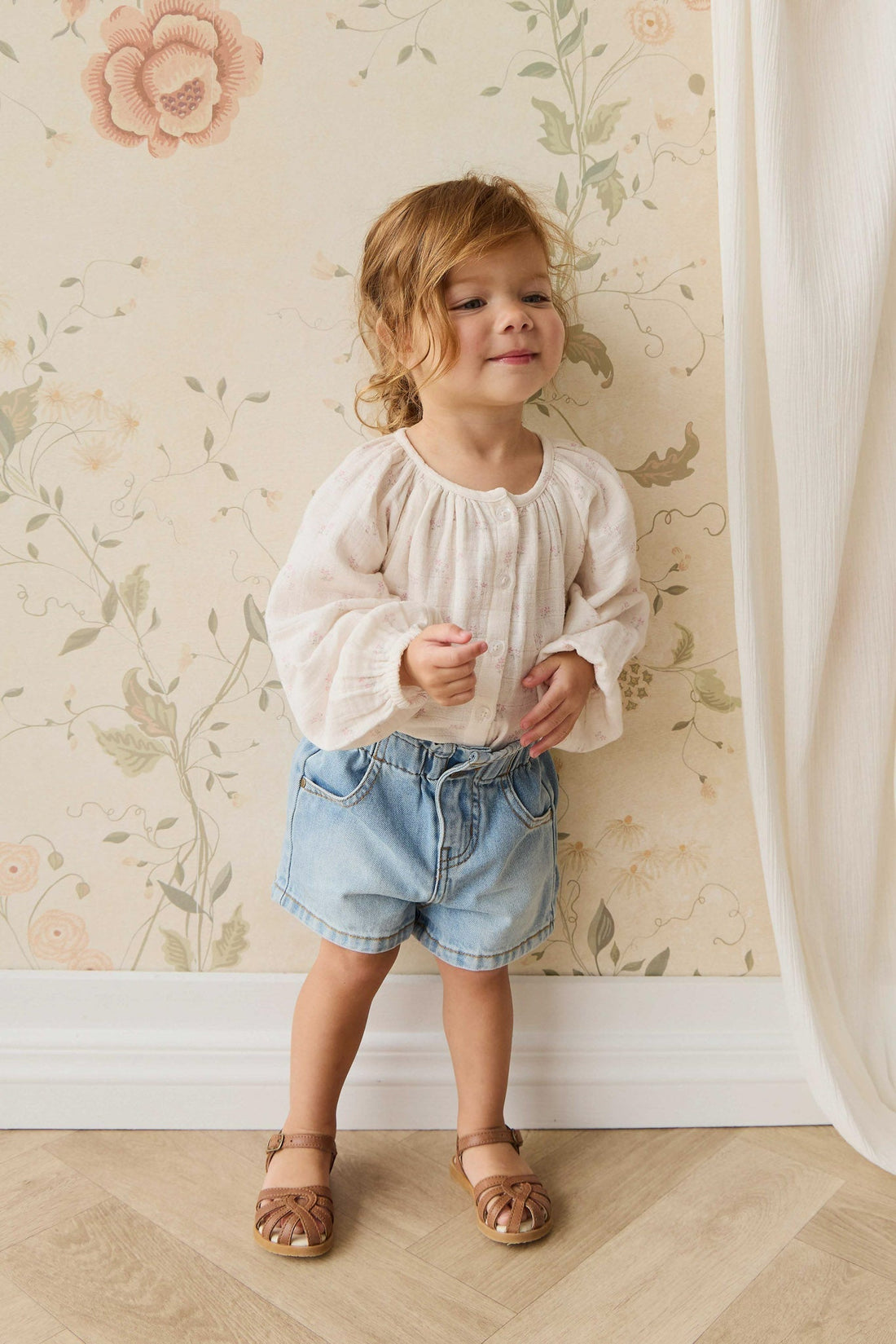 Kora Short - Antique Blue Childrens Short from Jamie Kay Australia