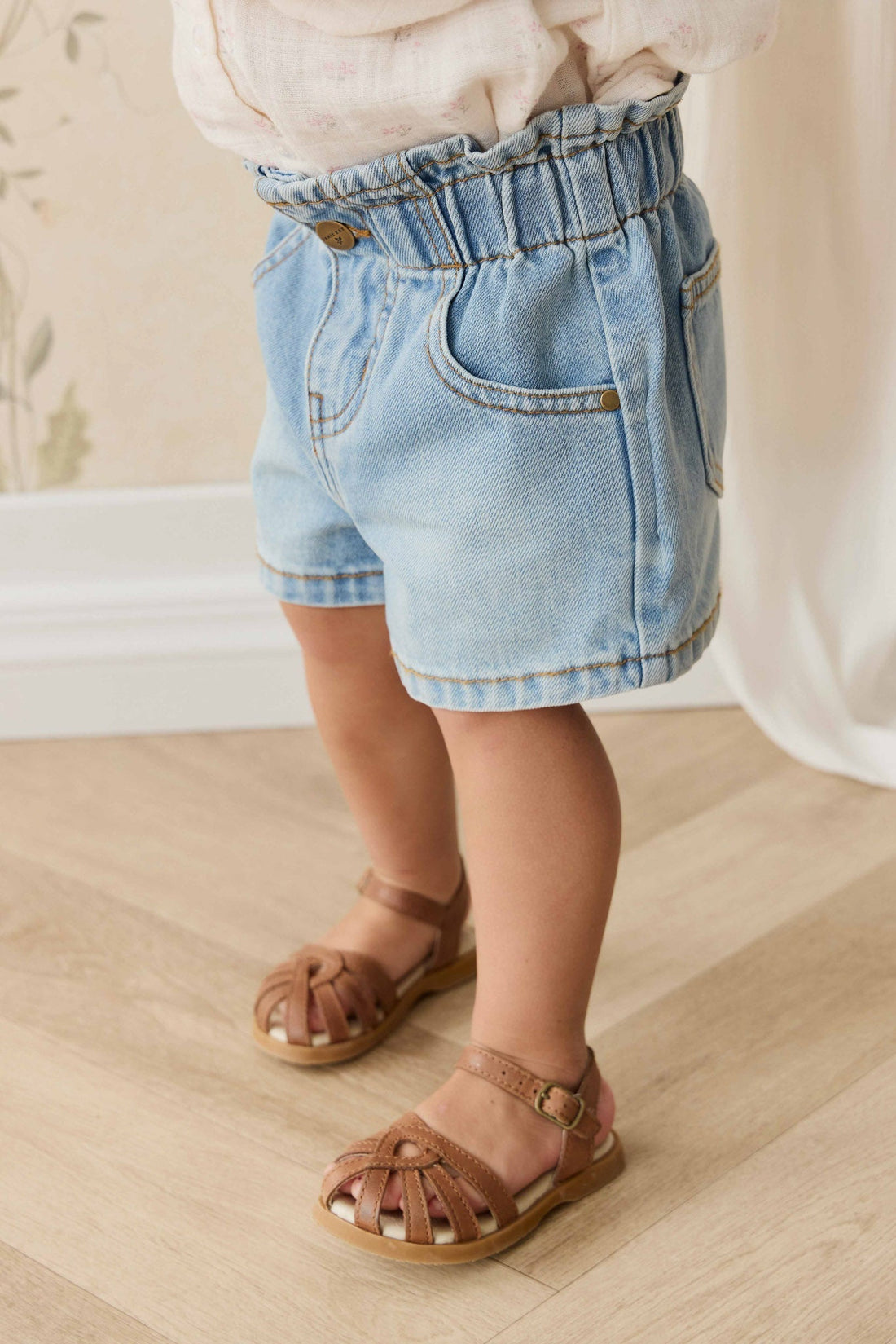 Kora Short - Antique Blue Childrens Short from Jamie Kay Australia