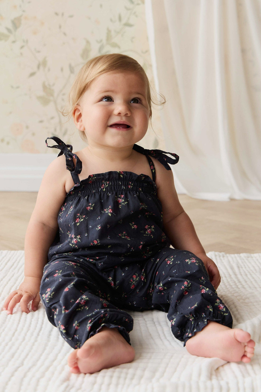 Organic Cotton Myla Jumpsuit - Bianca Noir Childrens Jumpsuit from Jamie Kay Australia