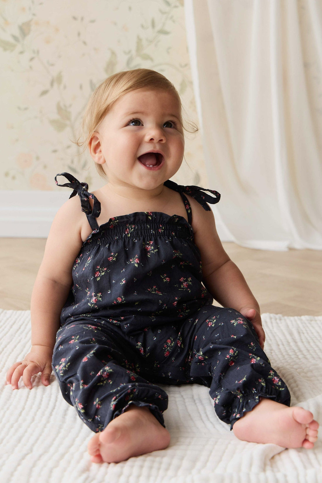 Organic Cotton Myla Jumpsuit - Bianca Noir Childrens Jumpsuit from Jamie Kay Australia