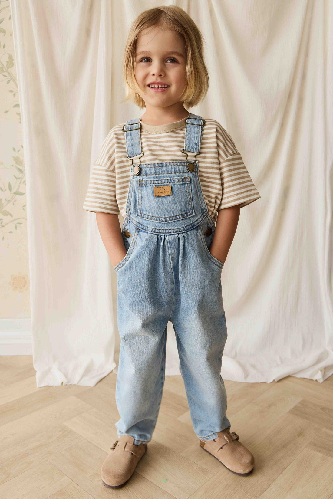 Cecil Overall - Antique Blue Childrens Overall from Jamie Kay Australia