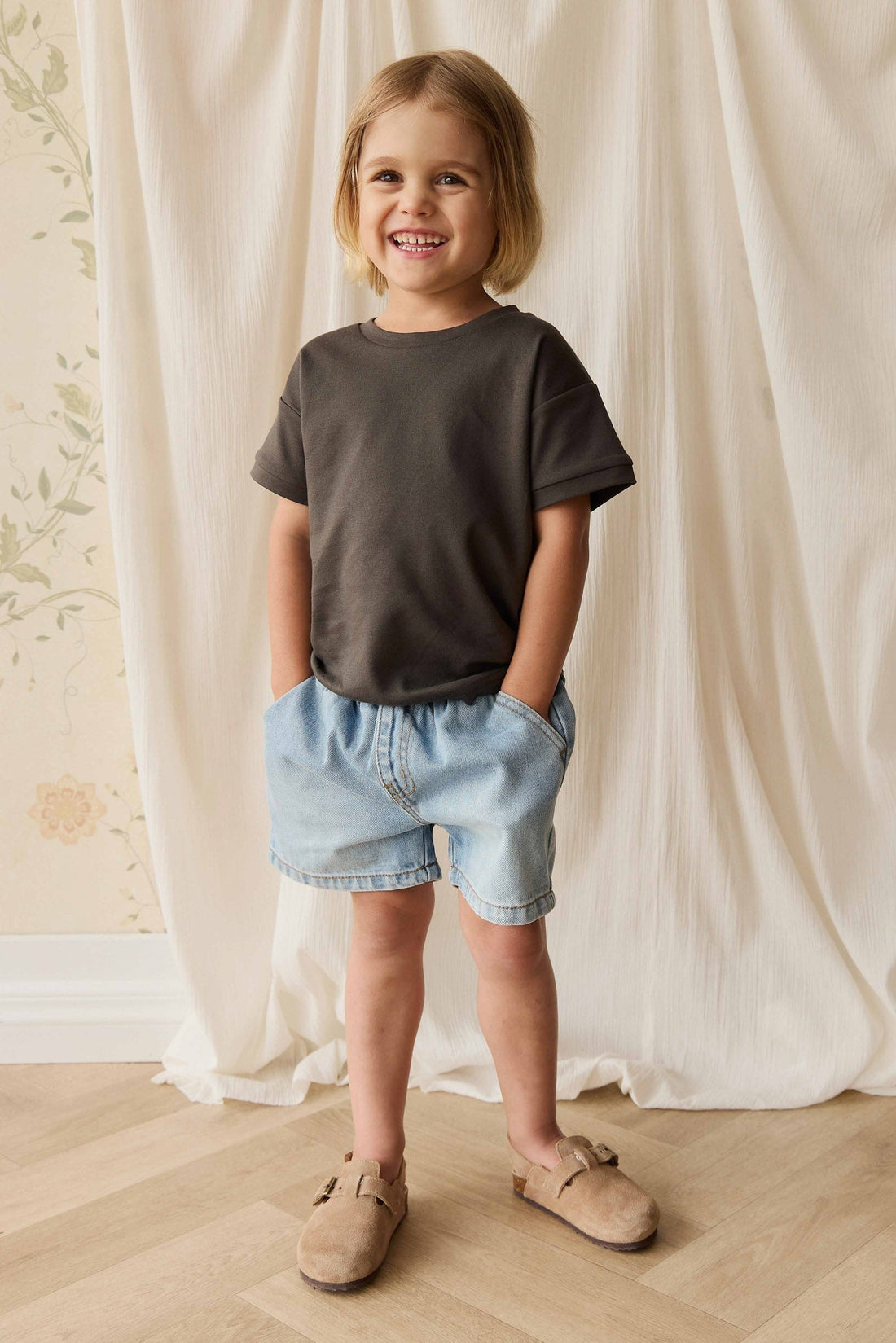 Pima Cotton Eddie Tee - Bistre Childrens Top from Jamie Kay Australia