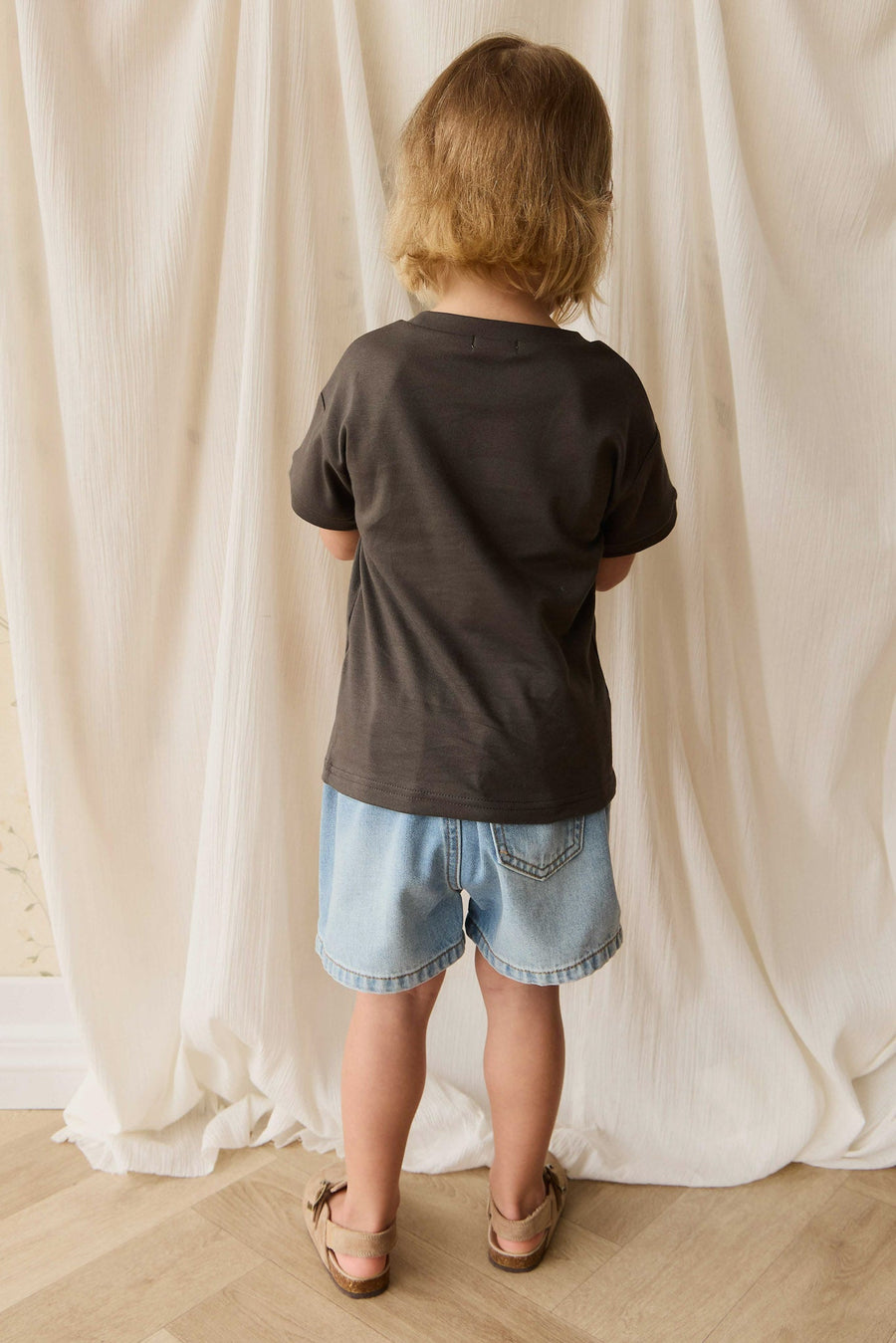 Reid Denim Short - Antique Blue Childrens Short from Jamie Kay Australia