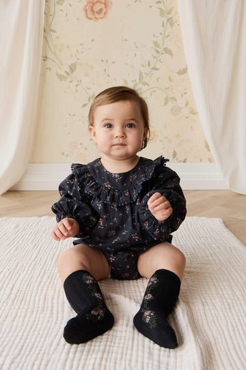Organic Cotton Malia Playsuit - Bianca Noir Childrens Playsuit from Jamie Kay Australia