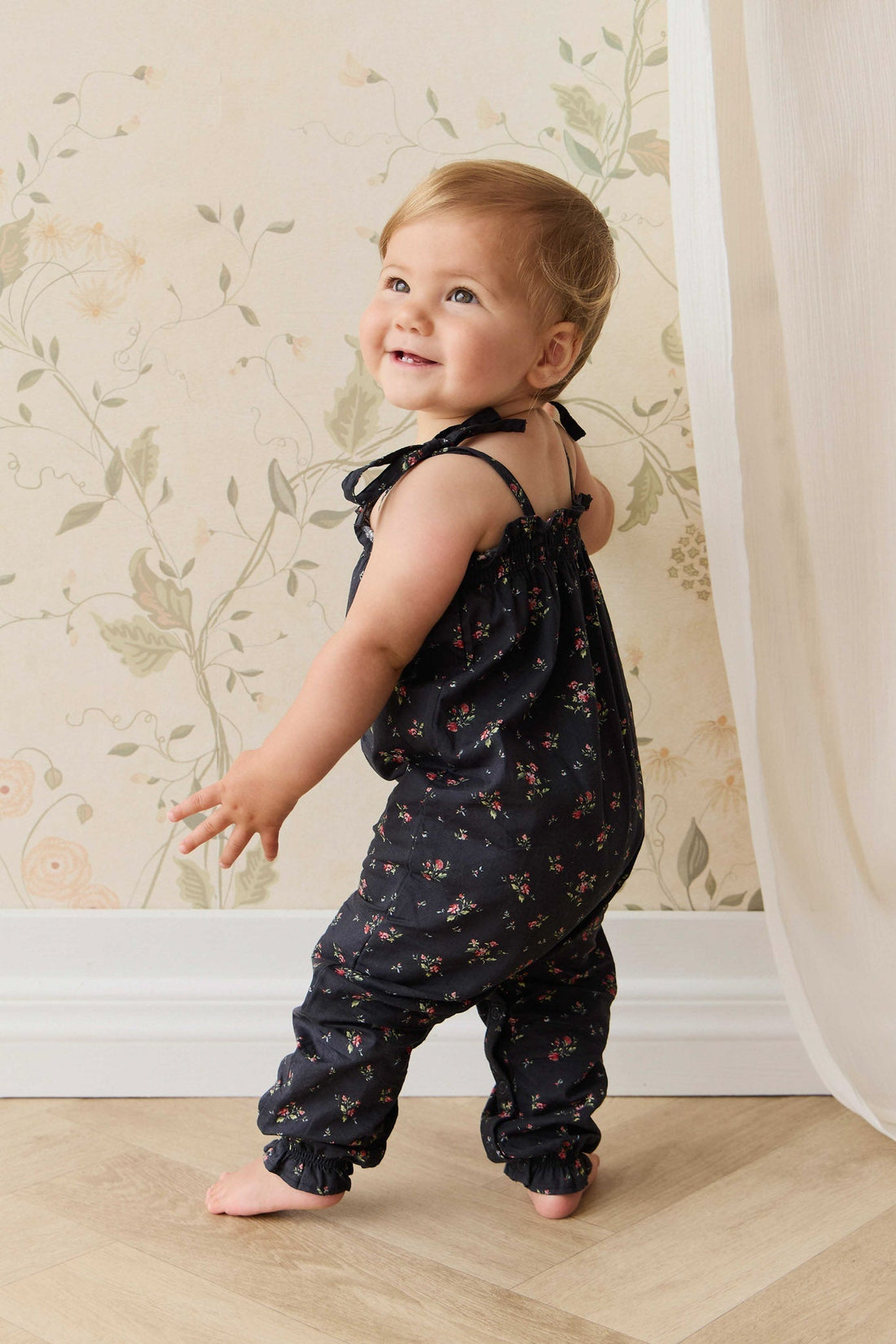 Organic Cotton Myla Jumpsuit - Bianca Noir Childrens Jumpsuit from Jamie Kay Australia