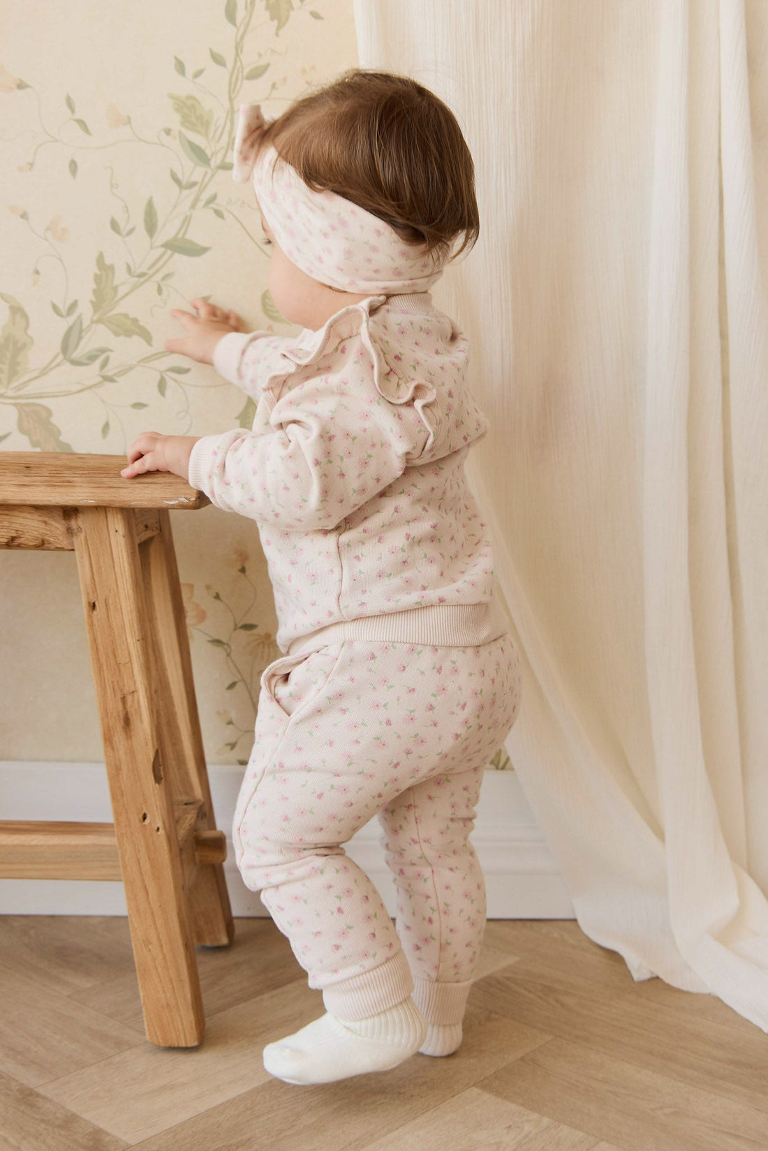 Organic Cotton Lilith Track Pant - Victoria Blush Childrens Pant from Jamie Kay Australia