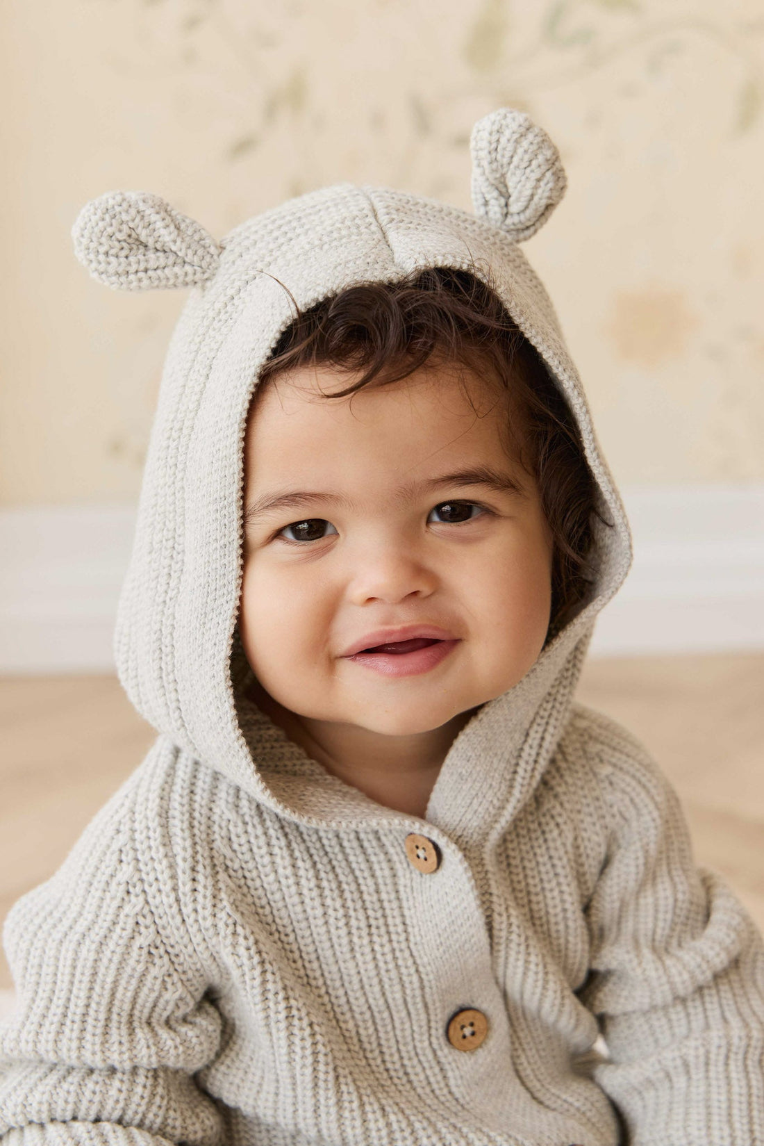 Bear Knit Onepiece - Light Grey Marle Childrens Onepiece from Jamie Kay Australia