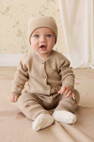 Easton Onepiece - Forest Acorns Cashew Marle Childrens Onepiece from Jamie Kay Australia