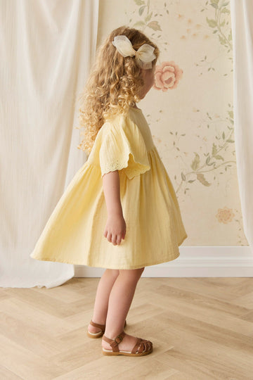 Organic Cotton Muslin Phillipa Dress - Sunshine Childrens Dress from Jamie Kay Australia