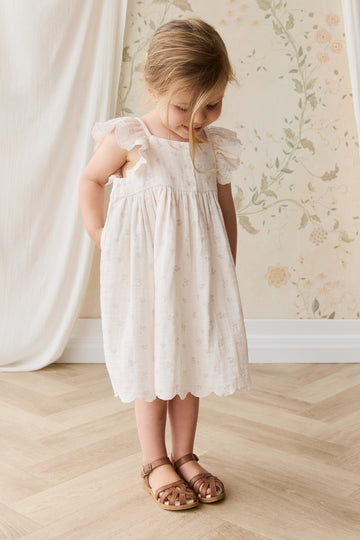 Organic Cotton Muslin Annalise Dress - Pauline Pink Childrens Dress from Jamie Kay Australia