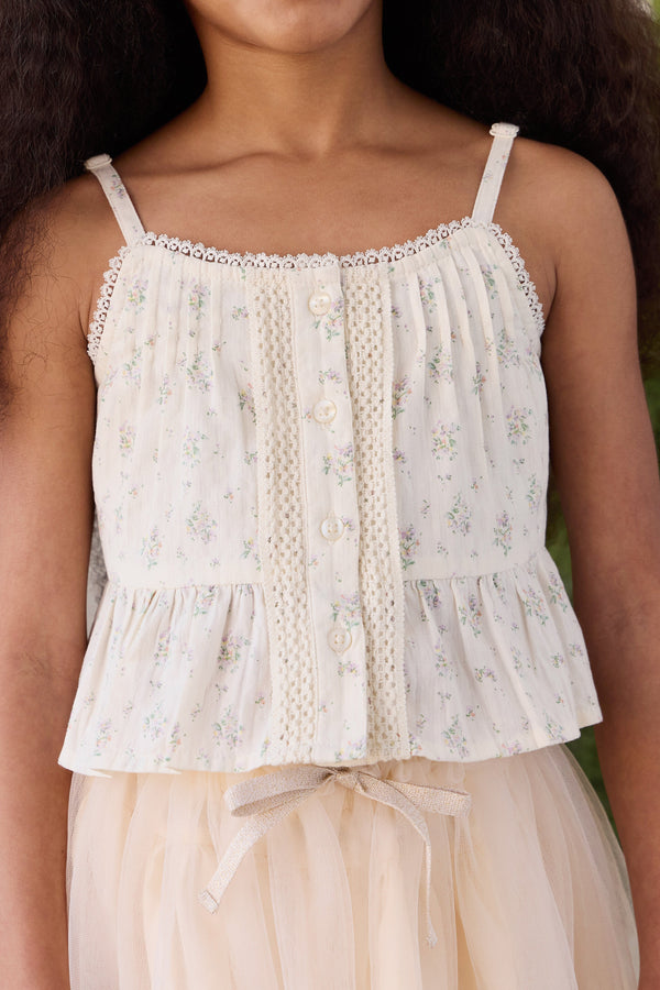 Organic Cotton Miley Top - Justine Orchid Childrens Top from Jamie Kay Australia